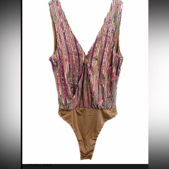 NWT Saints & Hearts Sequin Bodysuit size large - Picture 5 of 5